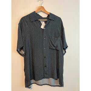 Mens $335 Brioni Neiman Marcus Silk Short Sleeve Shirt XL